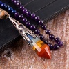 image:imageBivei 108 Mala Beads Bracelet Real Gemstone Yoga Pendants Meditation Hand Knotted Mala Prayer Necklace6mm
