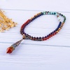 image:imageBivei 108 Mala Beads Bracelet Real Gemstone Yoga Pendants Meditation Hand Knotted Mala Prayer Necklace6mm