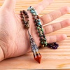 image:imageBivei 108 Mala Beads Bracelet Real Gemstone Yoga Pendants Meditation Hand Knotted Mala Prayer Necklace6mm