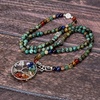 image:imageBivei 108 Mala Beads Bracelet for Women  7 Chakra Tree of Life Real Healing Gemstone Yoga Meditation Mala Prayer Bead NecklaceAfrican Turquoise Stone