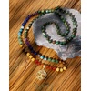image:imageBivei 108 Mala Beads Necklace Life Tree 7 Chakra Wrap Bracelet Real Healing Gemstone Yoga Meditation Hand Knotted Mala Prayer Bead Necklace7 Chakras Stone