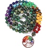 image:imageBivei 108 Mala Beads Necklace Life Tree 7 Chakra Wrap Bracelet Real Healing Gemstone Yoga Meditation Hand Knotted Mala Prayer Bead NecklaceAfrican Turquoise