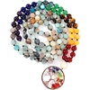image:imageBivei 108 Mala Beads Necklace Life Tree 7 Chakra Wrap Bracelet Real Healing Gemstone Yoga Meditation Hand Knotted Mala Prayer Bead NecklaceAmazonite