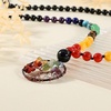 image:imageBivei 108 Mala Beads Necklace Life Tree 7 Chakra Wrap Bracelet Real Healing Gemstone Yoga Meditation Hand Knotted Mala Prayer Bead NecklaceBlack Agate