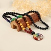 image:imageBivei 108 Mala Beads Necklace Life Tree 7 Chakra Wrap Bracelet Real Healing Gemstone Yoga Meditation Hand Knotted Mala Prayer Bead NecklaceLava Rock Stone