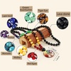 image:imageBivei 108 Mala Beads Necklace Life Tree 7 Chakra Wrap Bracelet Real Healing Gemstone Yoga Meditation Hand Knotted Mala Prayer Bead NecklaceLava Rock Stone