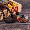 image:imageBivei 108 Mala Beads Necklace Life Tree 7 Chakra Wrap Bracelet Real Healing Gemstone Yoga Meditation Hand Knotted Mala Prayer Bead NecklaceLava Rock Stone