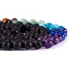 image:imageBivei 108 Mala Beads Necklace Life Tree 7 Chakra Wrap Bracelet Real Healing Gemstone Yoga Meditation Hand Knotted Mala Prayer Bead NecklaceLava Rock Stone