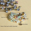 image:imageBivei 108 Mala Beads Necklace Long Beaded Wrap Bracelets Genuine Gemstone Mala Prayer Beads Lotus Buddha Charm Yoga Meditation NecklaceAmazoniteLotus OMBuddha