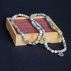 image:imageBivei 108 Mala Beads Necklace Long Beaded Wrap Bracelets Genuine Gemstone Mala Prayer Beads Lotus Buddha Charm Yoga Meditation NecklaceAmazoniteLotus OMBuddha
