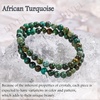 image:imageBivei 6mm Beaded Bracelets for Women Handmade Semi Precious Natural Stone Stretch Elastic Jewelry Yoga Protection GiftsAfrican Turquoise  Evolution