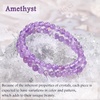 image:imageBivei 6mm Beaded Bracelets for Women Handmade Semi Precious Natural Stone Stretch Elastic Jewelry Yoga Protection GiftsAmethyst  Tranquility