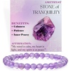 image:imageBivei 6mm Beaded Bracelets for Women Handmade Semi Precious Natural Stone Stretch Elastic Jewelry Yoga Protection GiftsAmethyst  Tranquility