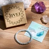 image:imageBivei 6mm Beaded Bracelets for Women Handmade Semi Precious Natural Stone Stretch Elastic Jewelry Yoga Protection GiftsAquamarine  Calmness