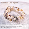 image:imageBivei 6mm Beaded Bracelets for Women Handmade Semi Precious Natural Stone Stretch Elastic Jewelry Yoga Protection GiftsBamboo Leaf AgateSteady Growth