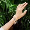 image:imageBivei 6mm Beaded Bracelets for Women Handmade Semi Precious Natural Stone Stretch Elastic Jewelry Yoga Protection GiftsBamboo Leaf AgateSteady Growth