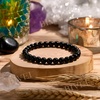 image:imageBivei 6mm Beaded Bracelets for Women Handmade Semi Precious Natural Stone Stretch Elastic Jewelry Yoga Protection GiftsBlack Obsidian  Strength
