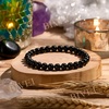 image:imageBivei 6mm Beaded Bracelets for Women Handmade Semi Precious Natural Stone Stretch Elastic Jewelry Yoga Protection GiftsBlack Tourmaline  Protection  Grounding