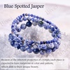 image:imageBivei 6mm Beaded Bracelets for Women Handmade Semi Precious Natural Stone Stretch Elastic Jewelry Yoga Protection GiftsBlue Spotted JasperCalm Flow