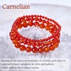 image:imageBivei 6mm Beaded Bracelets for Women Handmade Semi Precious Natural Stone Stretch Elastic Jewelry Yoga Protection GiftsCarnelian  Passion