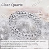image:imageBivei 6mm Beaded Bracelets for Women Handmade Semi Precious Natural Stone Stretch Elastic Jewelry Yoga Protection GiftsClear Quartz  Clarity  Energy