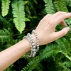 image:imageBivei 6mm Beaded Bracelets for Women Handmade Semi Precious Natural Stone Stretch Elastic Jewelry Yoga Protection GiftsDalmatian Jasper Grounding  Joy