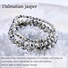 image:imageBivei 6mm Beaded Bracelets for Women Handmade Semi Precious Natural Stone Stretch Elastic Jewelry Yoga Protection GiftsDalmatian Jasper Grounding  Joy