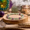 image:imageBivei 6mm Beaded Bracelets for Women Handmade Semi Precious Natural Stone Stretch Elastic Jewelry Yoga Protection GiftsFluorite  Clarity