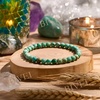 image:imageBivei 6mm Beaded Bracelets for Women Handmade Semi Precious Natural Stone Stretch Elastic Jewelry Yoga Protection GiftsGreen Turquoise  Balance