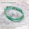 image:imageBivei 6mm Beaded Bracelets for Women Handmade Semi Precious Natural Stone Stretch Elastic Jewelry Yoga Protection GiftsGreen Turquoise  Balance