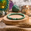image:imageBivei 6mm Beaded Bracelets for Women Handmade Semi Precious Natural Stone Stretch Elastic Jewelry Yoga Protection GiftsGreen Turquoise  Balance