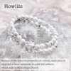 image:imageBivei 6mm Beaded Bracelets for Women Handmade Semi Precious Natural Stone Stretch Elastic Jewelry Yoga Protection GiftsHowlite  Calm  Clarity