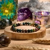 image:imageBivei 6mm Beaded Bracelets for Women Handmade Semi Precious Natural Stone Stretch Elastic Jewelry Yoga Protection GiftsIndia Agate  Stability