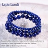 image:imageBivei 6mm Beaded Bracelets for Women Handmade Semi Precious Natural Stone Stretch Elastic Jewelry Yoga Protection GiftsLapis Lazuli  Inspiration