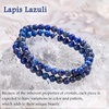 image:imageBivei 6mm Beaded Bracelets for Women Handmade Semi Precious Natural Stone Stretch Elastic Jewelry Yoga Protection GiftsLapis Lazuli  Inspiration