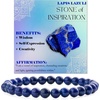 image:imageBivei 6mm Beaded Bracelets for Women Handmade Semi Precious Natural Stone Stretch Elastic Jewelry Yoga Protection GiftsLapis Lazuli  Inspiration