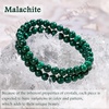 image:imageBivei 6mm Beaded Bracelets for Women Handmade Semi Precious Natural Stone Stretch Elastic Jewelry Yoga Protection GiftsMalachite  Transformation