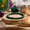 image:imageBivei 6mm Beaded Bracelets for Women Handmade Semi Precious Natural Stone Stretch Elastic Jewelry Yoga Protection GiftsMalachite  Transformation