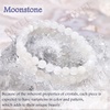 image:imageBivei 6mm Beaded Bracelets for Women Handmade Semi Precious Natural Stone Stretch Elastic Jewelry Yoga Protection GiftsMoonstone  Intuition