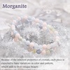 image:imageBivei 6mm Beaded Bracelets for Women Handmade Semi Precious Natural Stone Stretch Elastic Jewelry Yoga Protection GiftsMorganite  Compassion