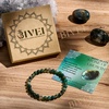 image:imageBivei 6mm Beaded Bracelets for Women Handmade Semi Precious Natural Stone Stretch Elastic Jewelry Yoga Protection GiftsMoss Agate  Growth