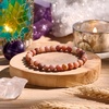 image:imageBivei 6mm Beaded Bracelets for Women Handmade Semi Precious Natural Stone Stretch Elastic Jewelry Yoga Protection GiftsPlum Blossom JadeHope  renascence