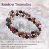 image:imageBivei 6mm Beaded Bracelets for Women Handmade Semi Precious Natural Stone Stretch Elastic Jewelry Yoga Protection GiftsRainbow Tournaline  Balance