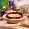 image:imageBivei 6mm Beaded Bracelets for Women Handmade Semi Precious Natural Stone Stretch Elastic Jewelry Yoga Protection GiftsRed JasperStrong Base