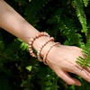 image:imageBivei 6mm Beaded Bracelets for Women Handmade Semi Precious Natural Stone Stretch Elastic Jewelry Yoga Protection GiftsRed Vein JasperIgnited Passion