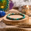 image:imageBivei 6mm Beaded Bracelets for Women Handmade Semi Precious Natural Stone Stretch Elastic Jewelry Yoga Protection GiftsSea Sediment Jasper  Serenity