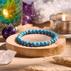 image:imageBivei 6mm Beaded Bracelets for Women Handmade Semi Precious Natural Stone Stretch Elastic Jewelry Yoga Protection GiftsSea Sediment Jasper  Serenity