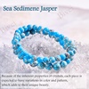 image:imageBivei 6mm Beaded Bracelets for Women Handmade Semi Precious Natural Stone Stretch Elastic Jewelry Yoga Protection GiftsSea Sediment Jasper  Serenity