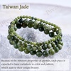 image:imageBivei 6mm Beaded Bracelets for Women Handmade Semi Precious Natural Stone Stretch Elastic Jewelry Yoga Protection GiftsTaiwan JadeResilience