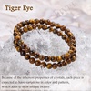 image:imageBivei 6mm Beaded Bracelets for Women Handmade Semi Precious Natural Stone Stretch Elastic Jewelry Yoga Protection GiftsTiger Eye  Confidence